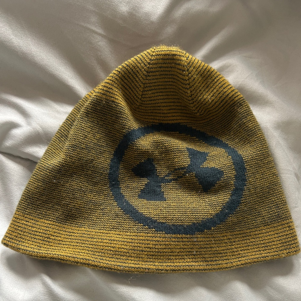 Under Armour Yellow Beanie Hat with Logo